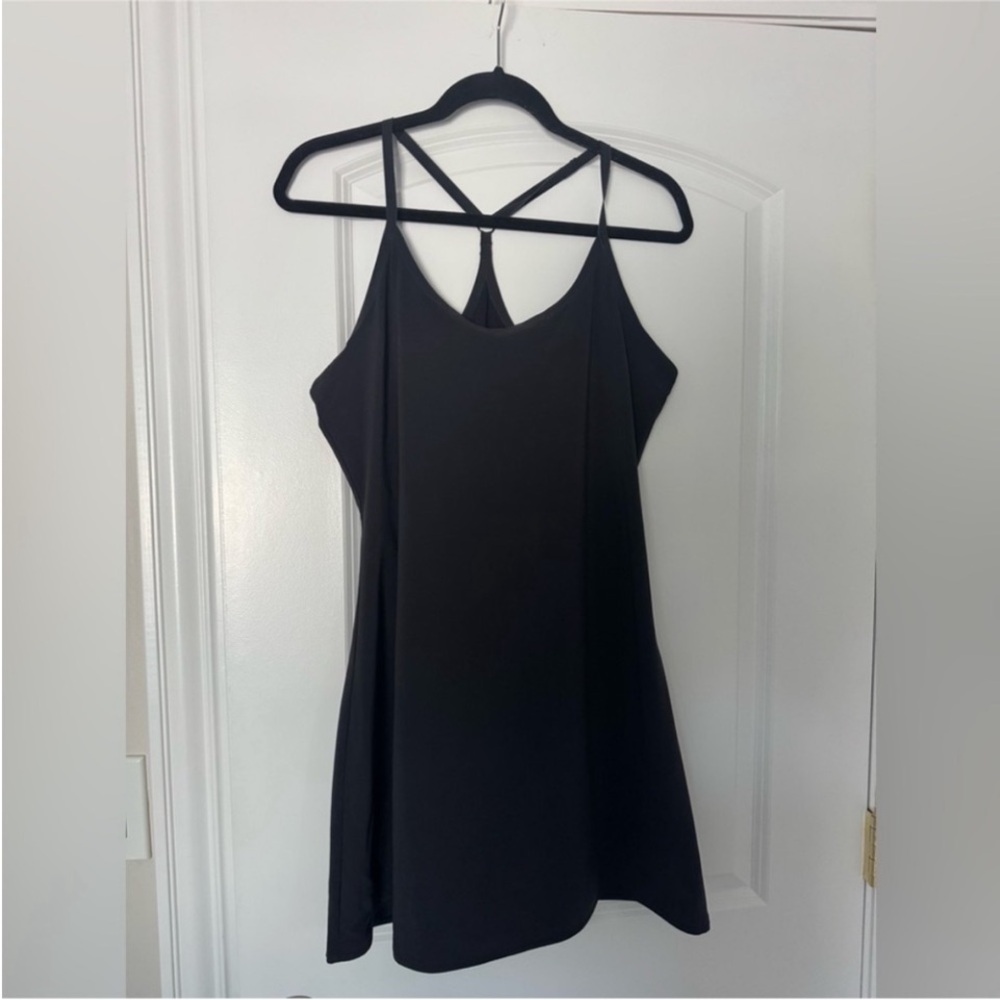 Outdoor Voices Women’s Black Strappy Athletic Mini Tennis Dress L